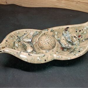 Handcrafted Ceramic golfers ashtray art